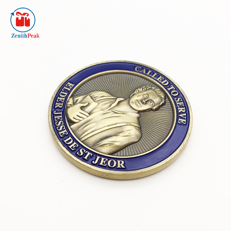3D Person Head Challenge Coin