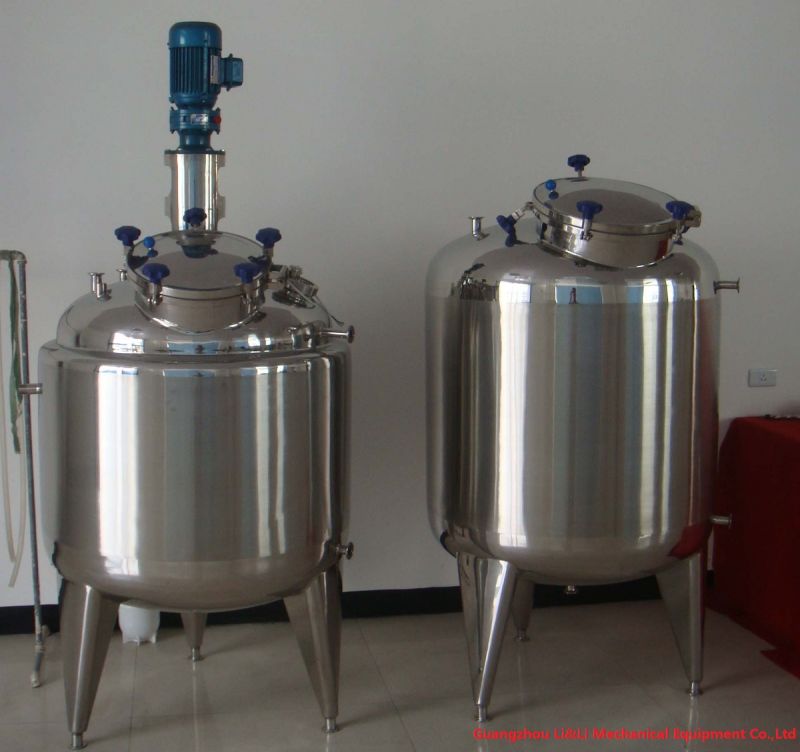 Stainless Steel Mixing Tank with Mechanical Agitator