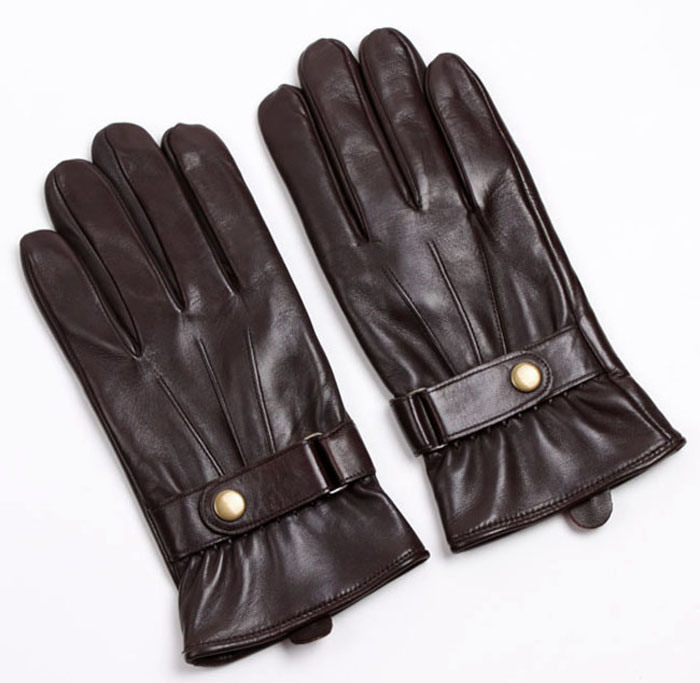 Men Fashion Winter Warm Leather Motorcycle Driving Sports Gloves (YKY5195)