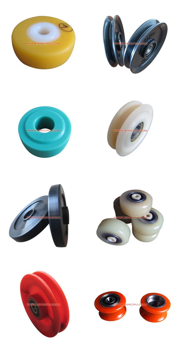 Custom Small Size Rubber Sliding Door and Window Bearing Roller Wheel with Metal Core