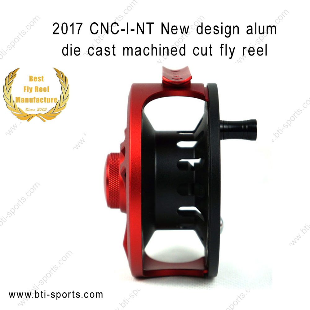 Wholesale New Design Light Weight Alum Die Cast CNC Machined Cut Classic Trout Fly Reel 02A-CNC-I-Nt