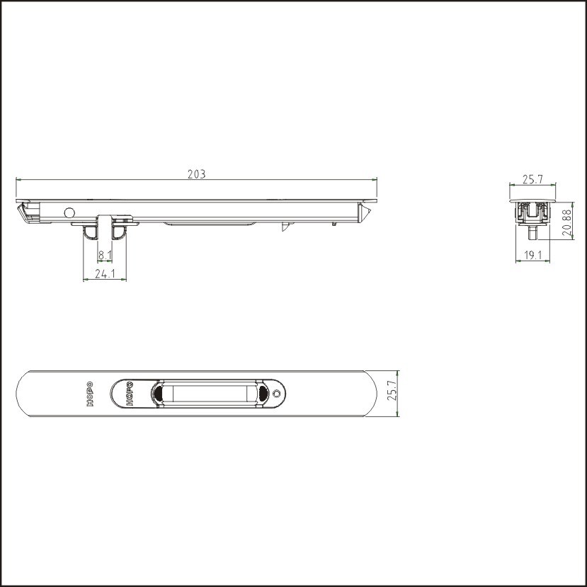 New Design Aluminium Alloy Sliding Door Ma Lock