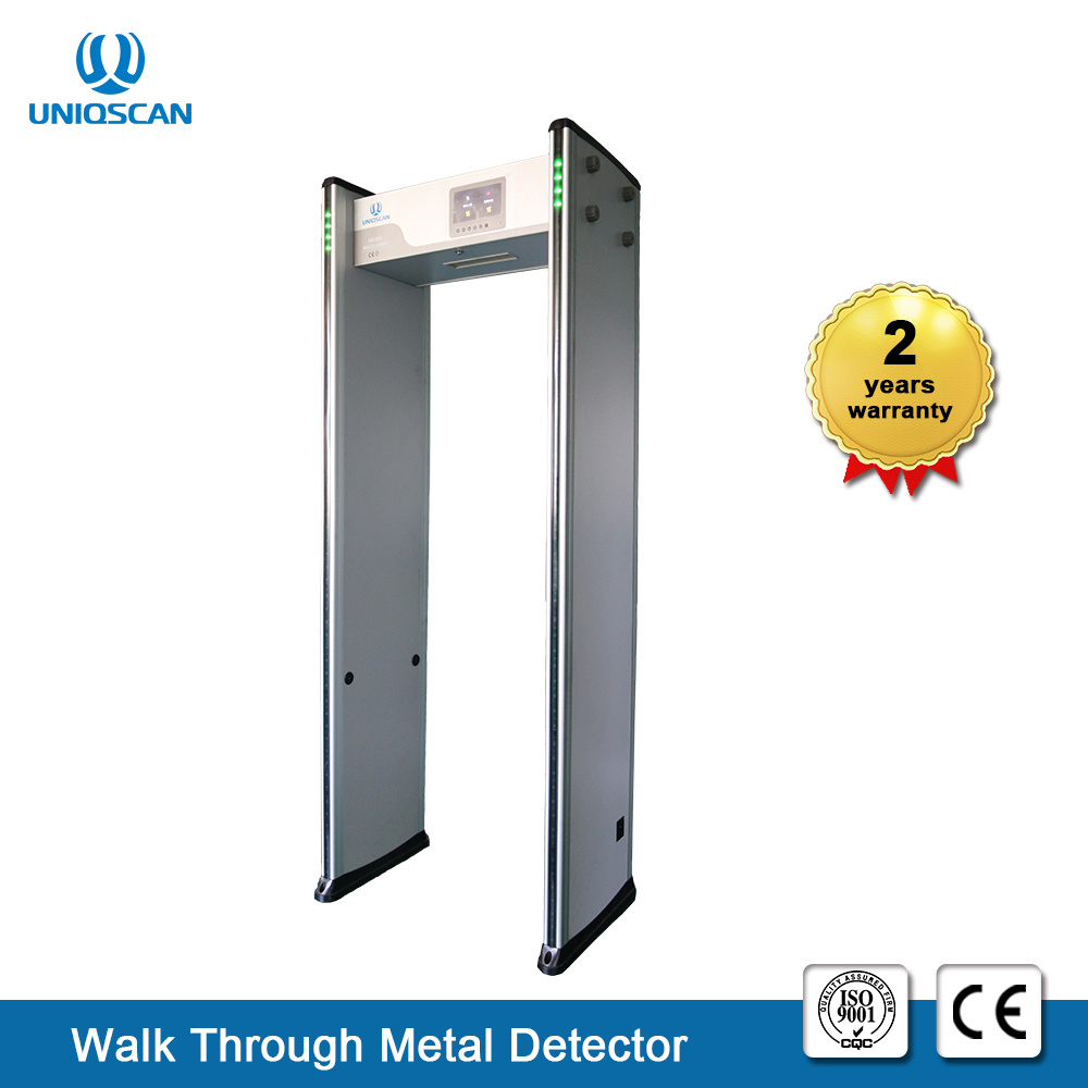 33 Mutual Over-Lapping Detecting Zones and 999 Sensitivity Level Walk Through Metal Detector