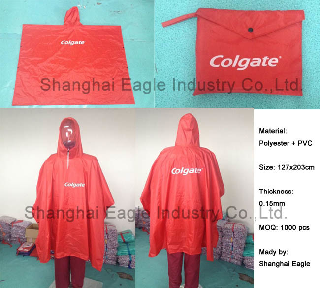 Hooded Outdoor Waterproof PVC Raincoat