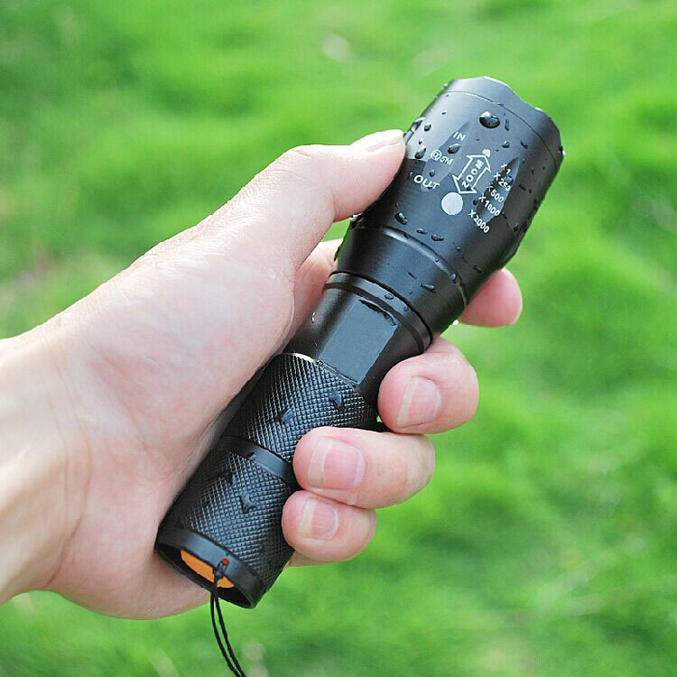 Wholesale18650 Battery T6 Aluminum Alloy Tactical Zoomable LED Flashlight