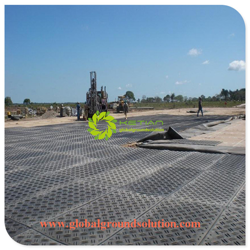 Black HDPE/UHMWPE Plastic Temporary Road Mat for Asia
