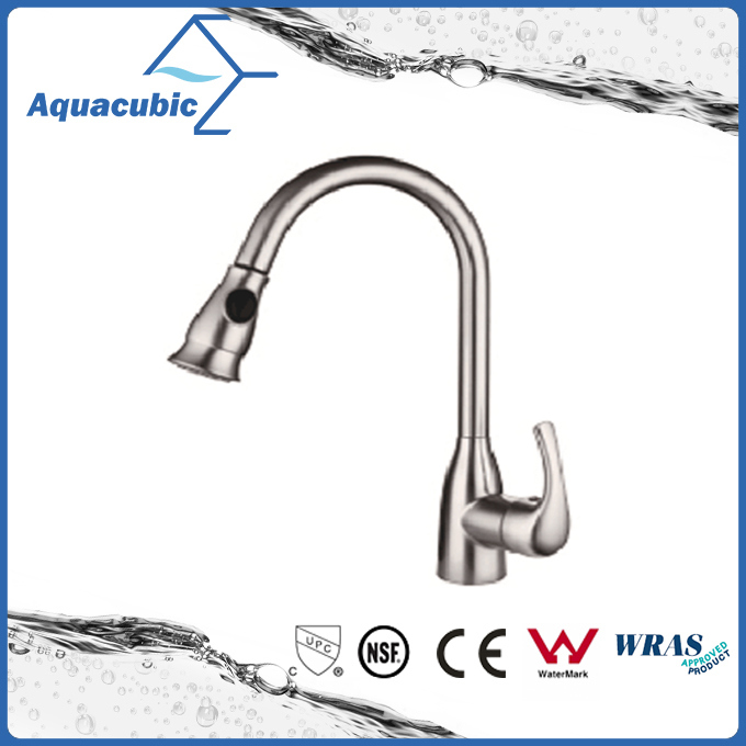 Deck Mount Zinc Body Pull-out Kitchen Faucet