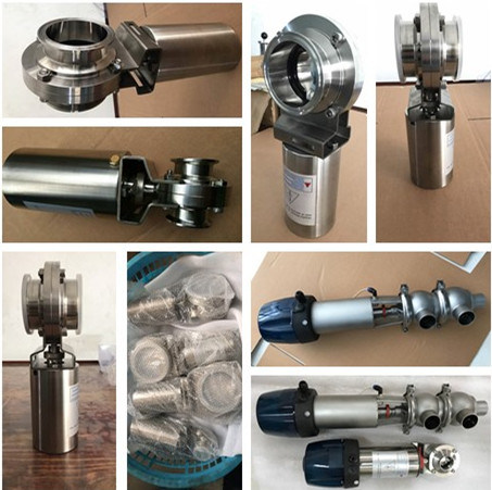 Stainless Steel Pneumatic Actuator Triclamp Butterfly Valve