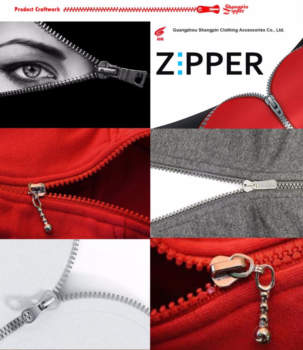 Custom Length Closed End Open End Nylon Zipper