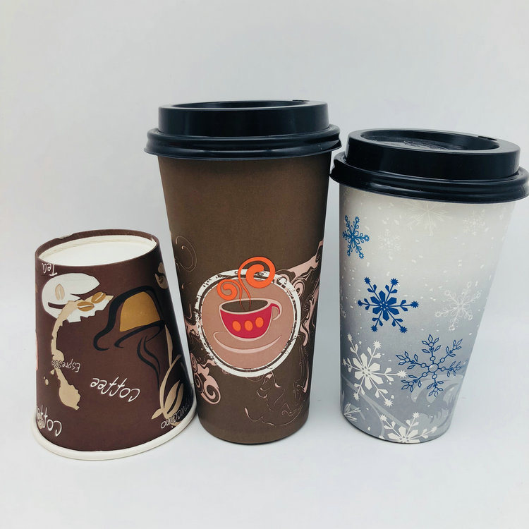 Single Wall Paper Cup Disposable Premium Quality Coffee Paper Cup with Lid