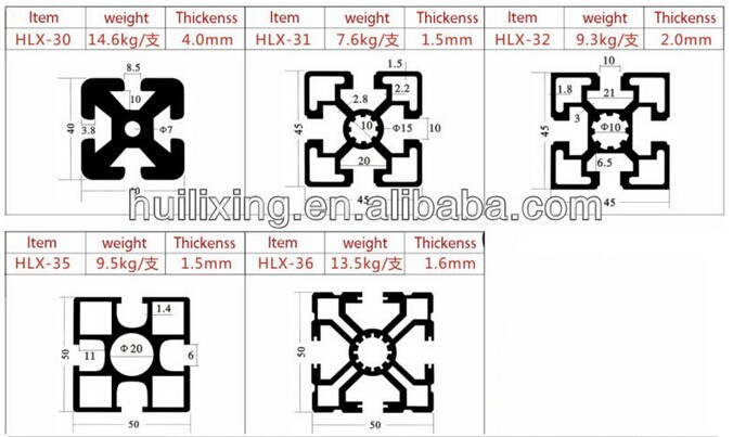 Assemly Line Industrial Aluminum Profile for Conveyor