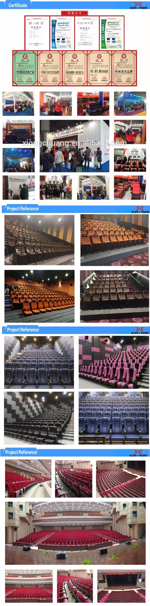 Cinema Chairs Theater Chairs Foldable Chair with Cupholder MP1514