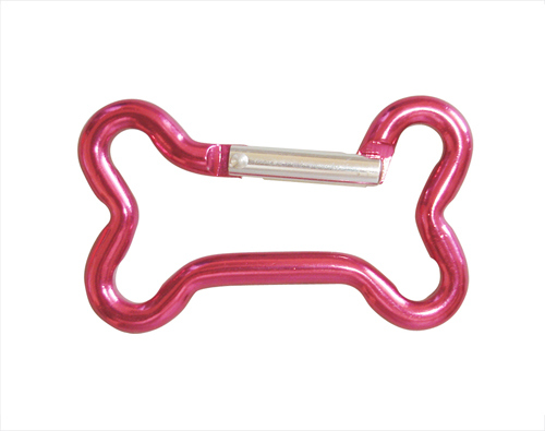 Bone Shape Pink Color Carabiner