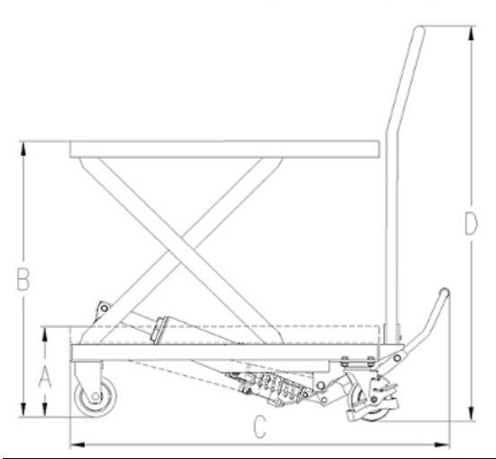 Trolley with Lifting Platform/ Liftingtable Cart Tp04001