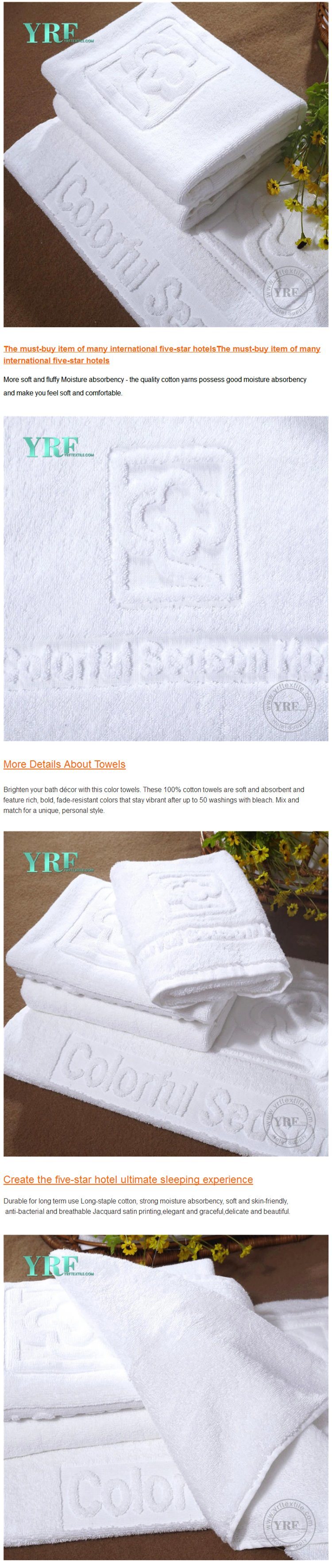 Brand Logo 100 Cotton Hotel Terry Bath Plain Towel