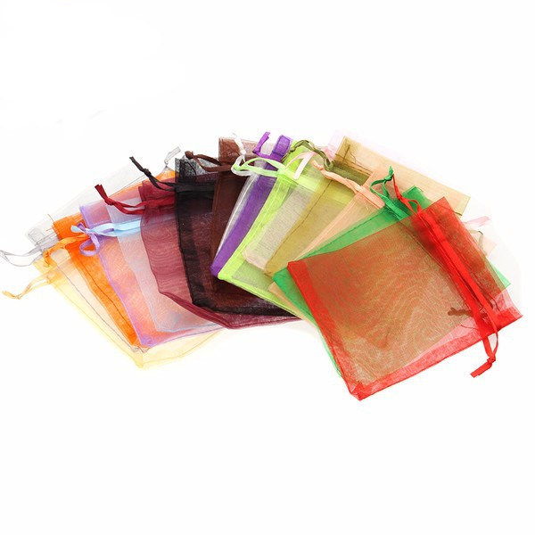 Wholesale Gift Organza Drawstring Pouch Satin Drawstring Organza Bag for Holiday Gift Packing (COB-1108)