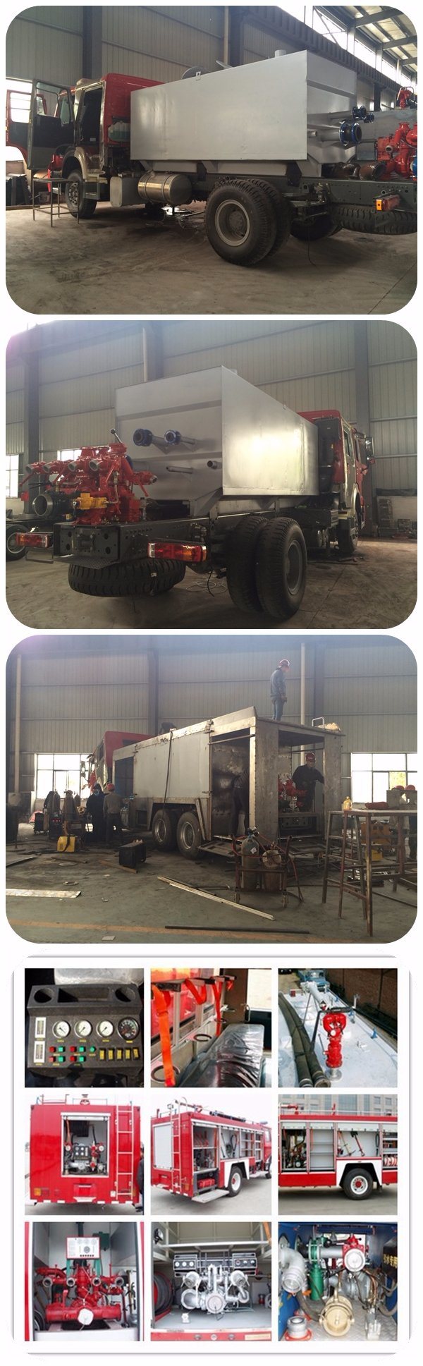 Good Quality 8m3 10m3 Fire Vehicle Fire Fighting Tank Truck