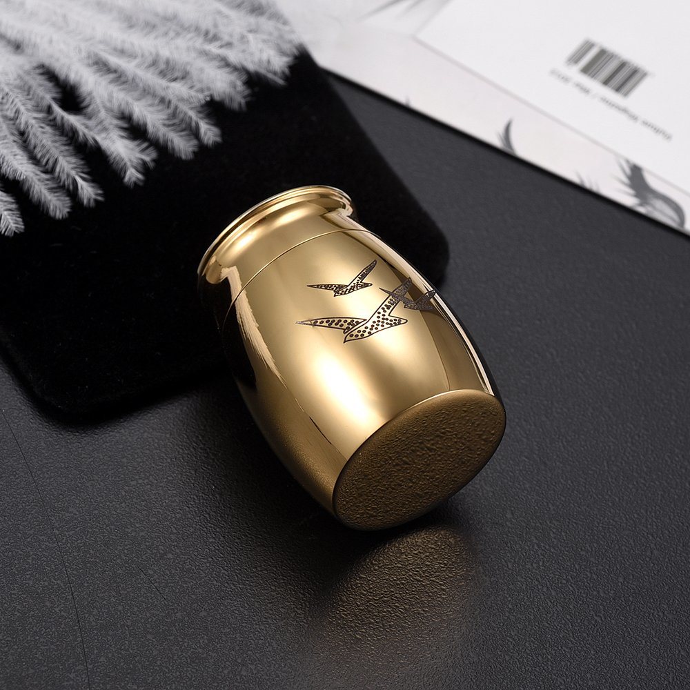 Wholesale High Quality Gold Stainless Steel Cremation Urn for Funeral