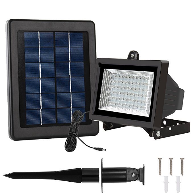 60LED Waterproof Garden Floodlight Solar Powered Outdoor Multi-Color LED Flood Light