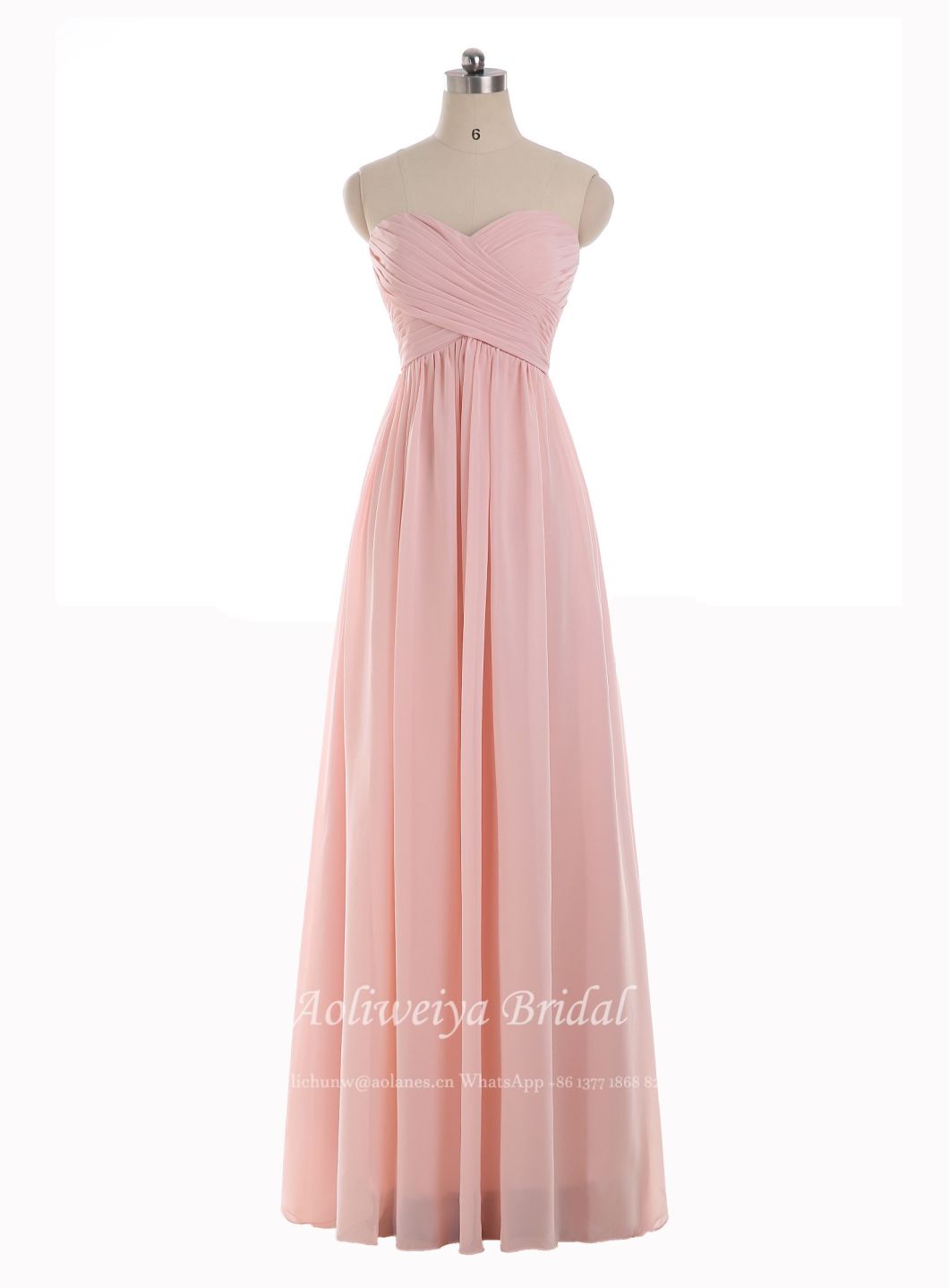 Aoliweiya Strapless Wedding Evening Bridesmaid Dress