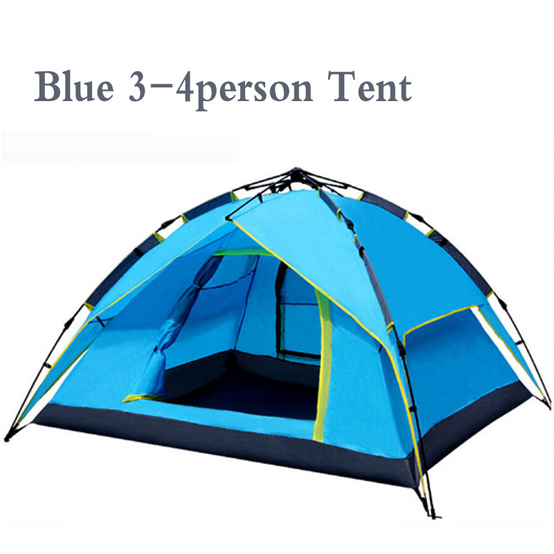 Anti-UV Waterproof Windproof 3-4 Person Large Space Family Camping Tent