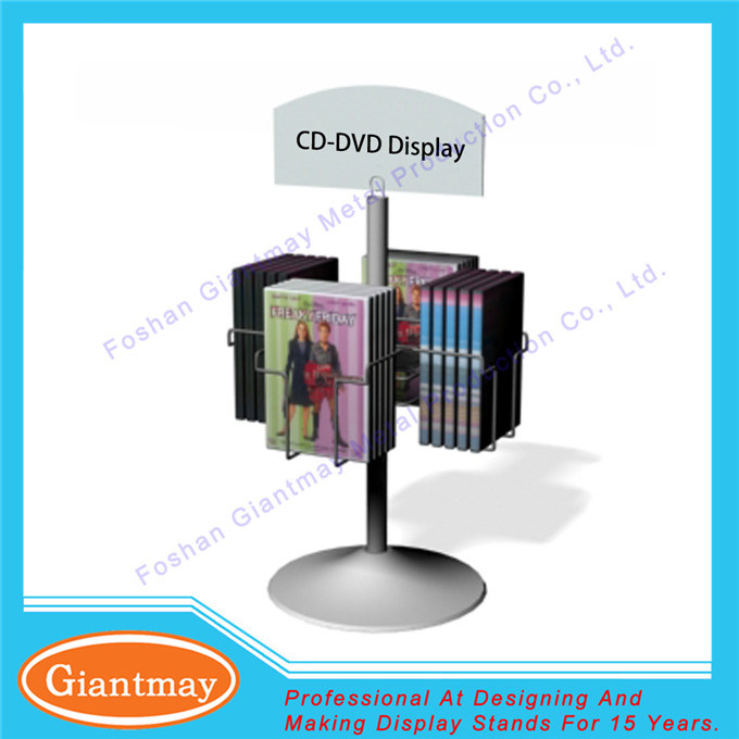 Table Top Metal Rotating Wire DVD CD Display Rack