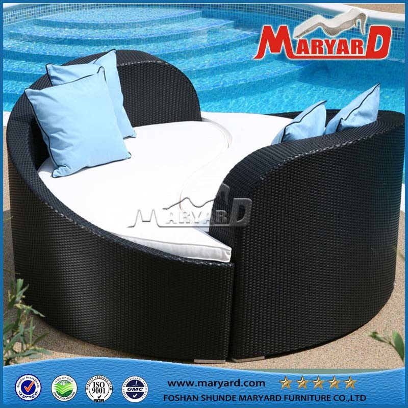 Garden Ride Outdoor Furniture Modern and Elegant Rattan Round Bed