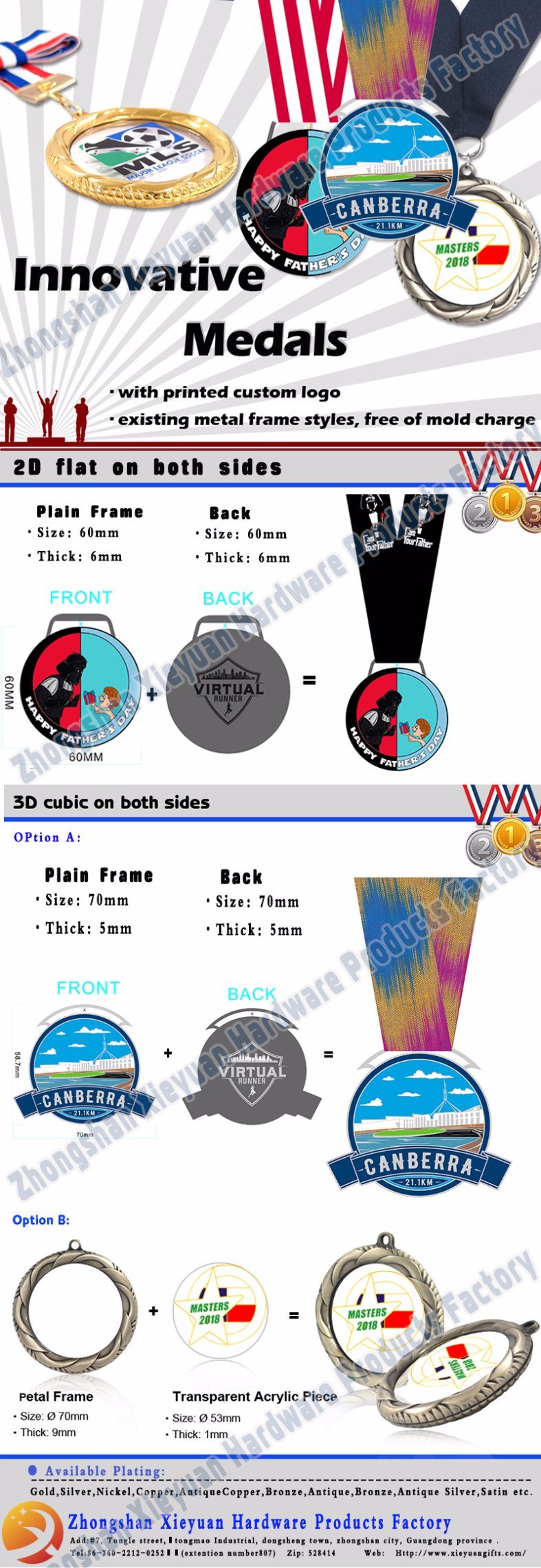 BSCI Disney Direct Factory Main Do Metal Custom Finisher Medals