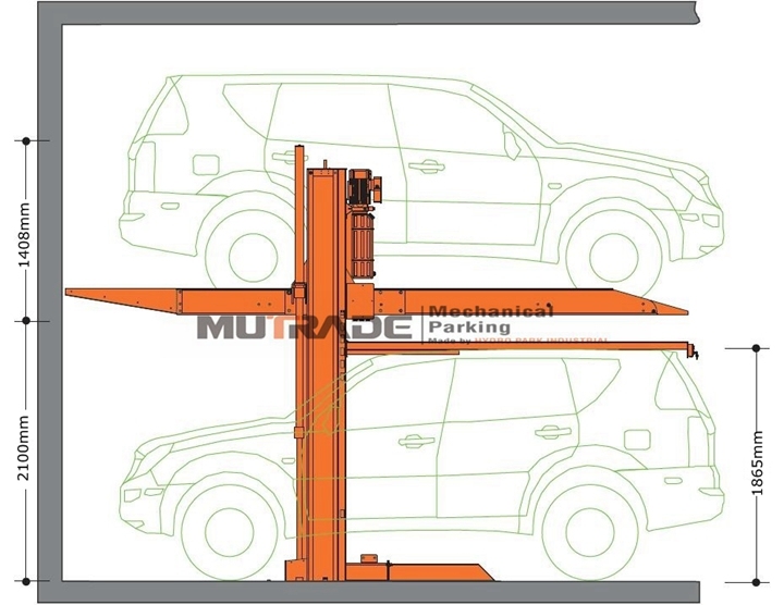 Two Level Hydraulic Lift Car Parking Equipment