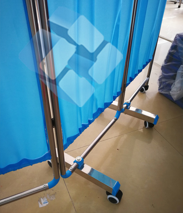 Factory Direct Price 4 Folder Ward Screen Curtain Hospital Ward Bed Screen Folding Screen