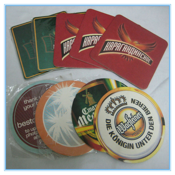 Custom Absorbent Paper Coffee Coasters, Beer Coasters, Drink Coasters
