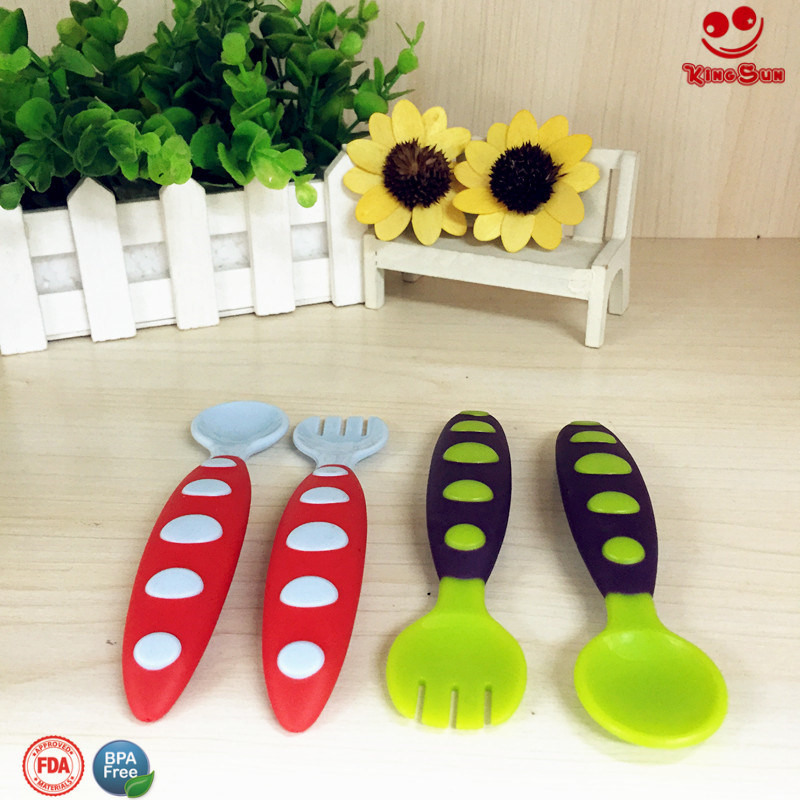 New Design Plastic Toddler Spoon Set BPA Free