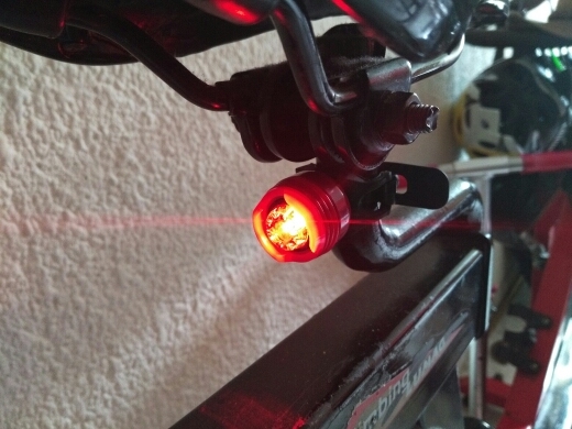 Aluminum Shell Button Battery Power Ruby Bike Tail Light
