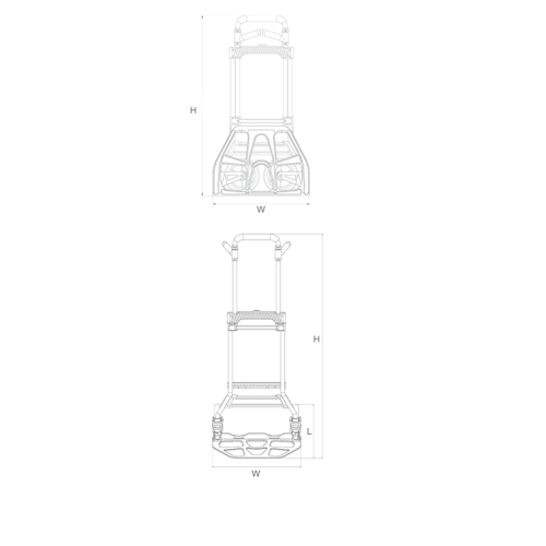 Heavy Duty Foldable Steel Platform Hand Truck with Good Quality Gzs120at