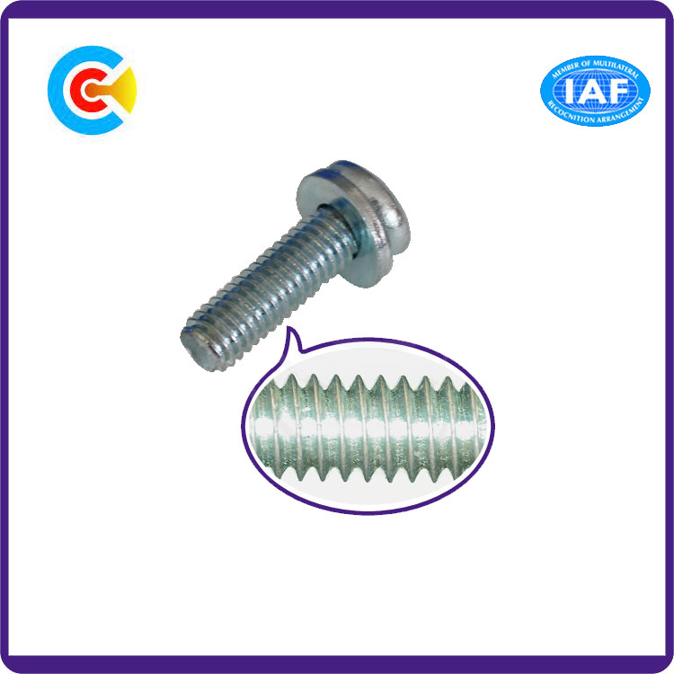 Stainless Steel Cinquefoil Pan Head Screws for Electronic/Machinery with Washer
