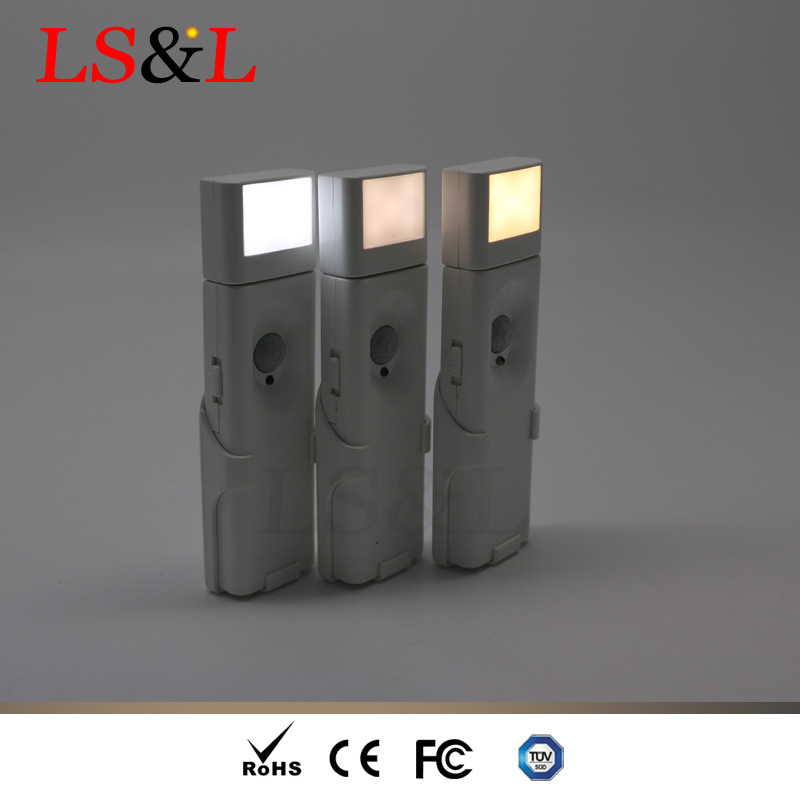 White/RGB Motion Sensor LED Cabinet Night Lighting USB Rechargeable