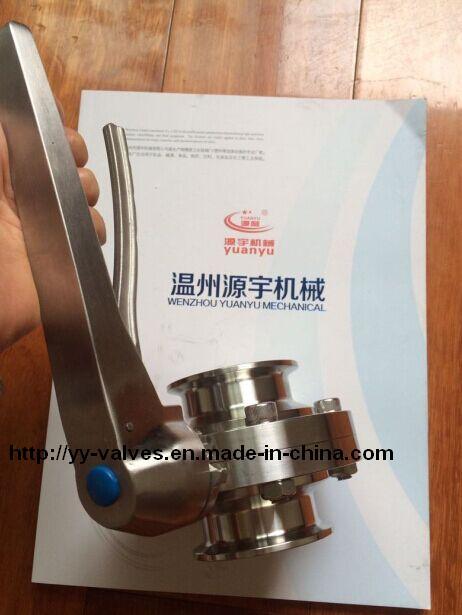 Sanitary Butterfly Valve with Stainless Steel Multi-Position Handle