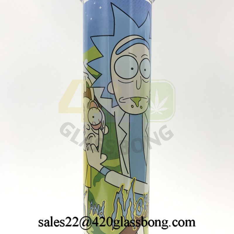 Too Hot! Rick and Morty Glass Beaker High Quality Glass Water Smoking Pipe Popular