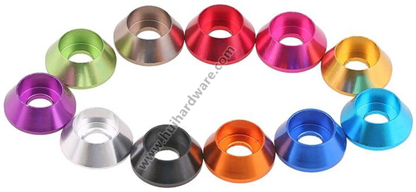 Precision Hardware Parts Customize Anodized Aluminum Cup Washers