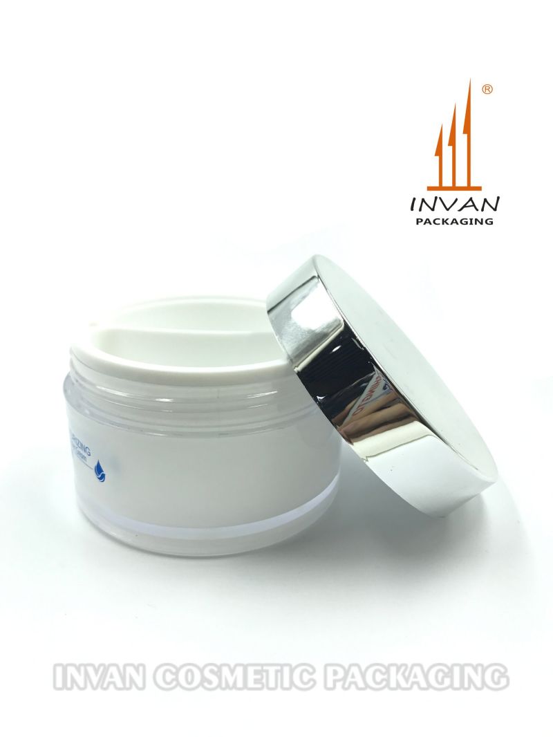 New Design Cosmetic Bottle Double Effect Cream Jar Cosmetic Jar Plastic Jar Acrylic Jar