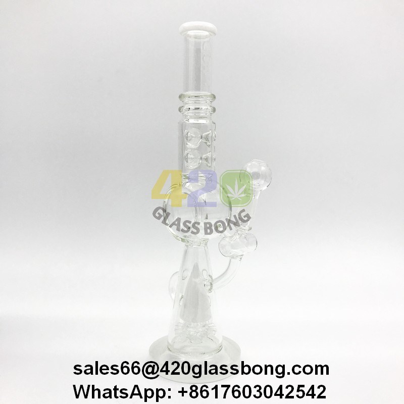 Lookah Heady Glass Waterpipe/Recycler/Crafts with Sunflower Perc to Donut Perc