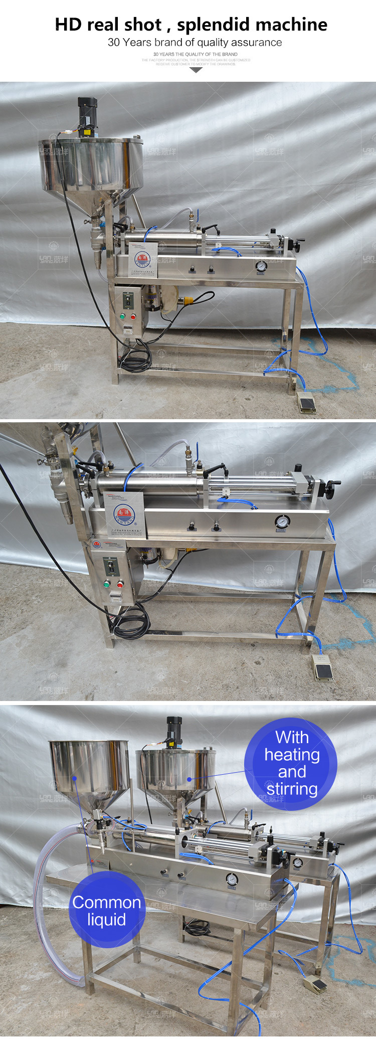 Self-Suction Pneumatic Filling Machine for Oil/Ointment Filling