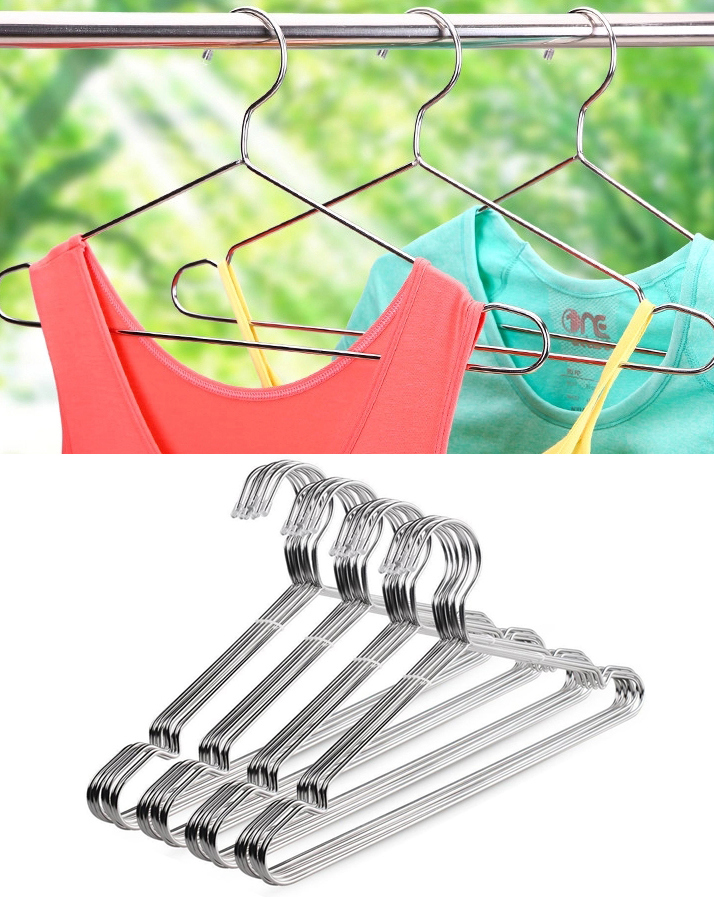 16 Inch Galvanized Bulk Stainless Steel Metal Wire Laundry Shirt Hangers
