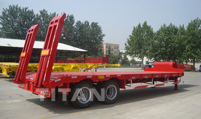 Lowboy Lowbed 3 Axle 80 Ton Heavy Duty Gooseneck Low Loader/Lowbed/ Lowboy Low Bed Trailer Price Truck Semi Trailers for Excavator Transport