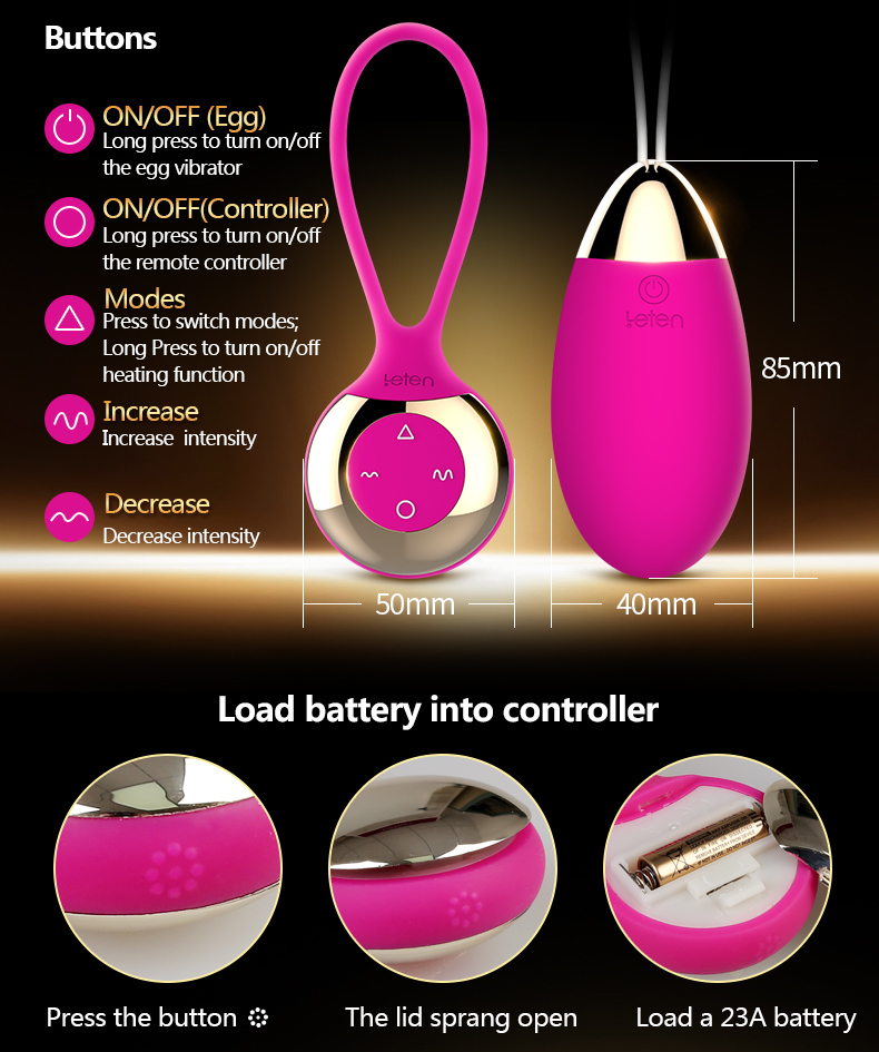 Remote Control Wireless Vibrator Waterproof Intelligent Heating Vibrating Egg Vaginal Balls Sex Toys for Woman