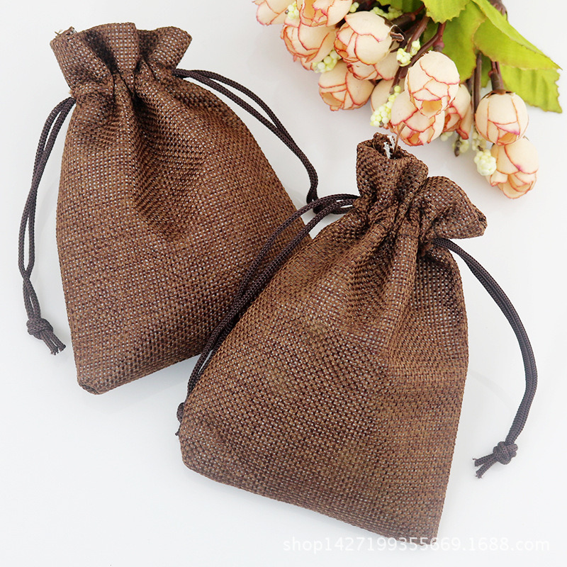 Personalized Small Jute Gift Drawstring Bags Wholesale Cheap (CJB1103)