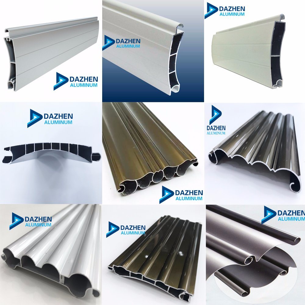 Aluminium Extruded Extrusion Profile 6000 Series Roller Shutter with Anodized Gold
