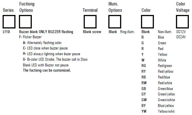 Langir 19mm Buzzer & Flicker Buzzer (L19F) with High Quality