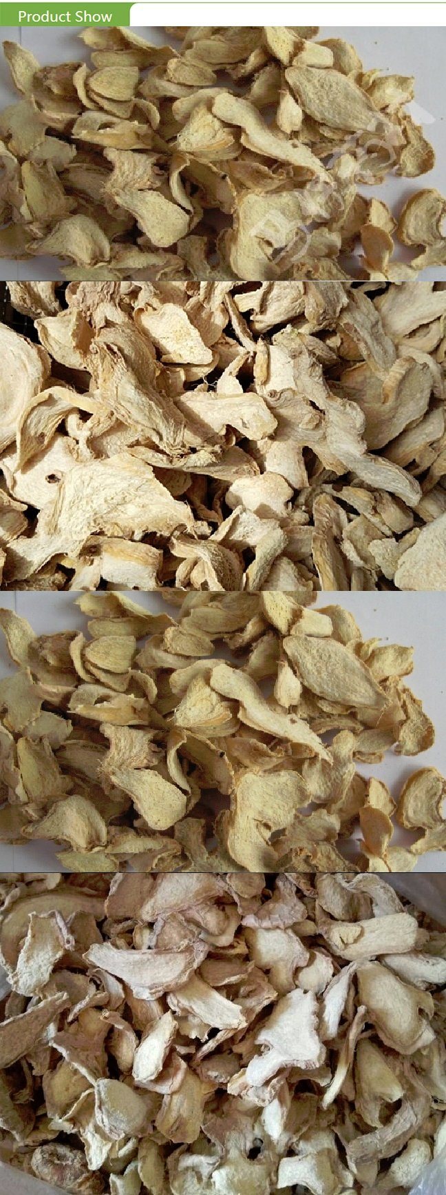 Export Standard Chinese Dehydrated Ginger Slices