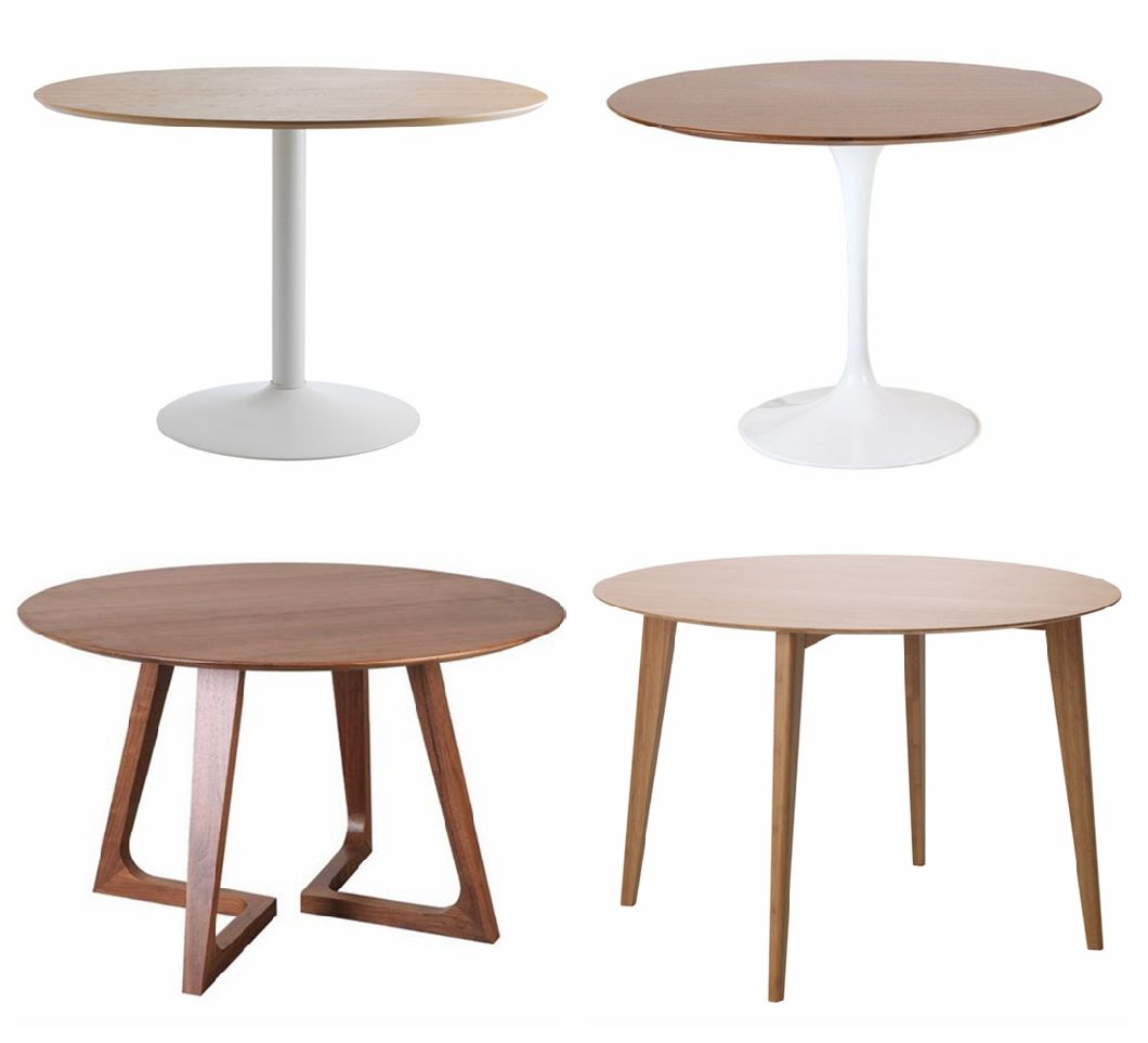 Commercial Round Plywood Top Restaurant Furniture Dining Table for Sale (HD710)